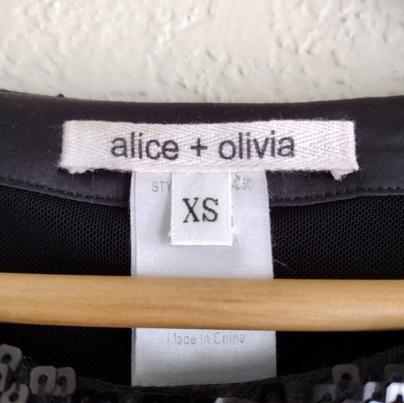 Alice + Olivia Embellished Sequined Tee - Picture 7 of 8